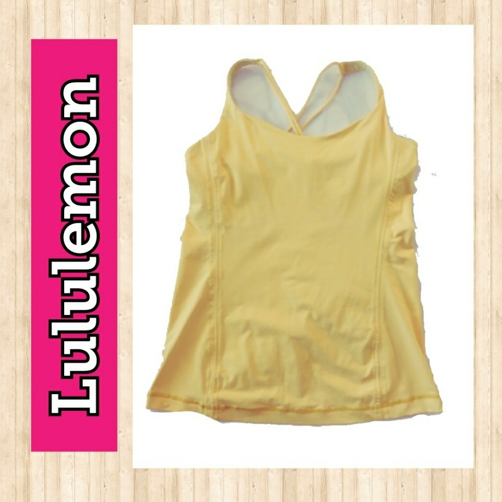 🔆 Lululemon🔆 Strappy Yellow Tank Size 6-8